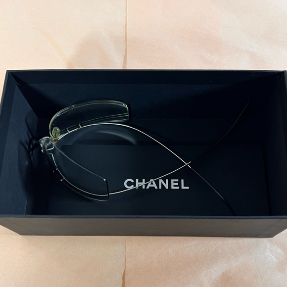 Rare Chanel Rimless CC Sunglasses 4032 ClearFold-Up - Picture 3 of 9